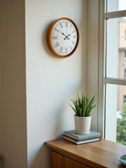 Zentime 36 Cm Turuncu Dekoratif Duvar Saati