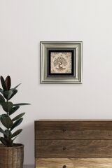 Hayat Ağacı Çerçeveli Taş Tablo 20 cm