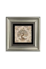 Hayat Ağacı Çerçeveli Taş Tablo 20 cm