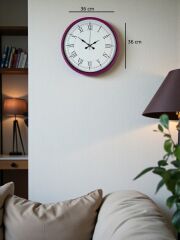 Zentime 36 Cm Pembe Dekoratif Duvar Saati