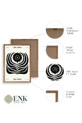 Soyut Ahşap Çerçeveli Tablo 30 x 42