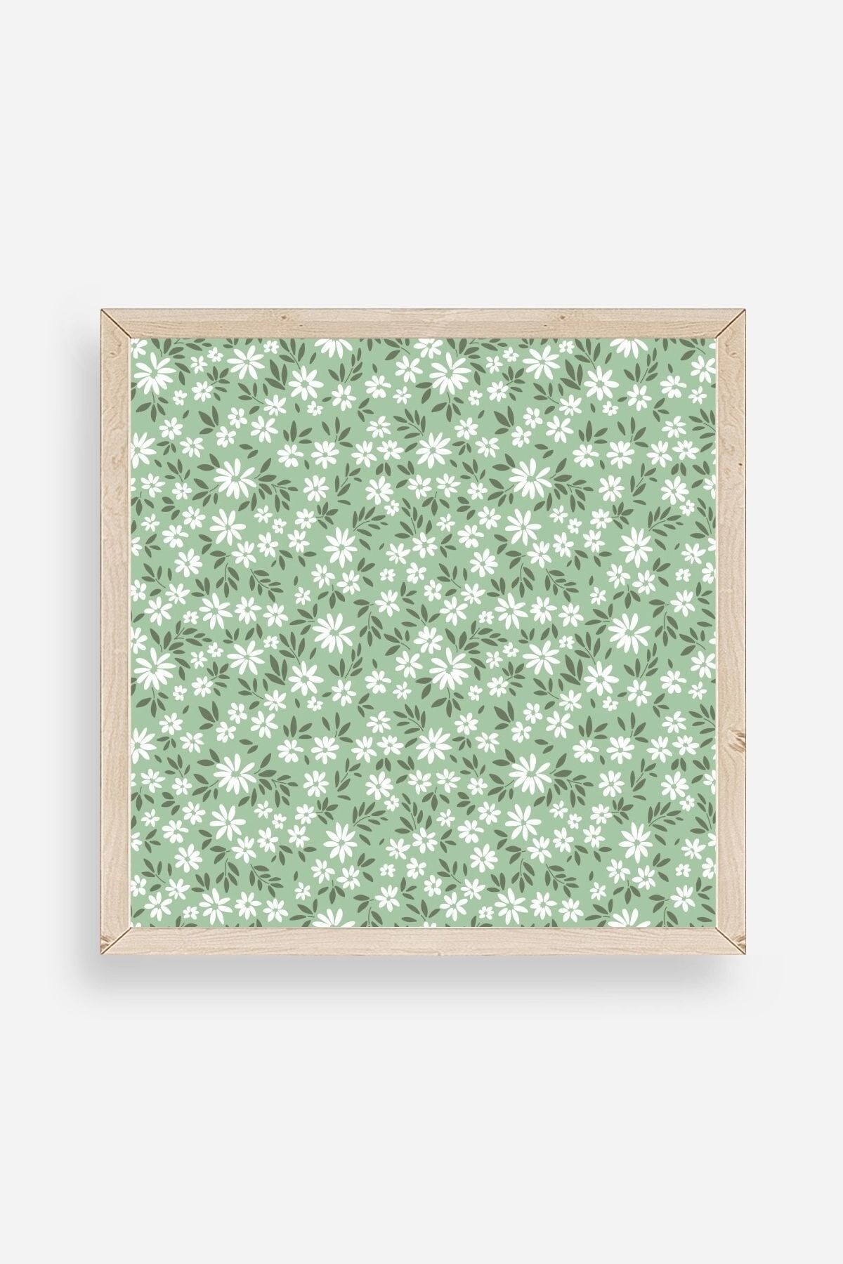 Çiçekler Ahşap Çerçeveli Tablo 50 x 50