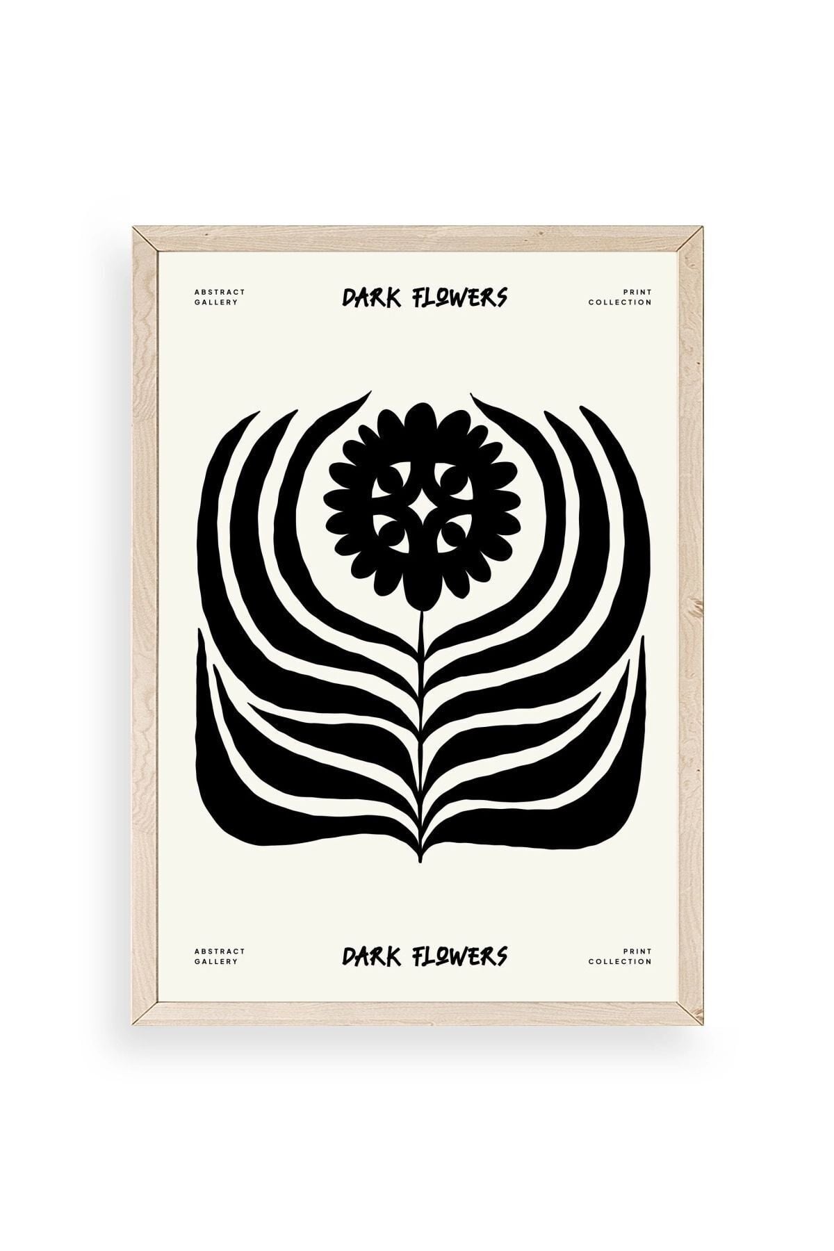 Soyut Ahşap Çerçeveli Tablo 30 x 42