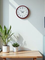 Zentime 36 Cm Kırmızı Dekoratif Duvar Saati