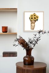 Çiçek Ahşap Çerçeveli Tablo 42 x 42