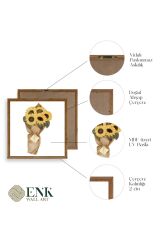 Çiçek Ahşap Çerçeveli Tablo 42 x 42