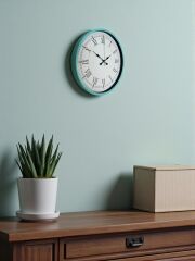 Zentime 36 Cm Turkuaz Dekoratif Duvar Saati