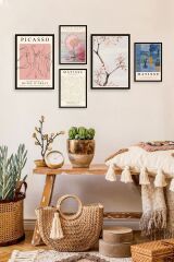 Ünlü Tablo Seti 5'li Tablo 30 x 40