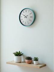Zentime 36 Cm Turkuaz Dekoratif Duvar Saati
