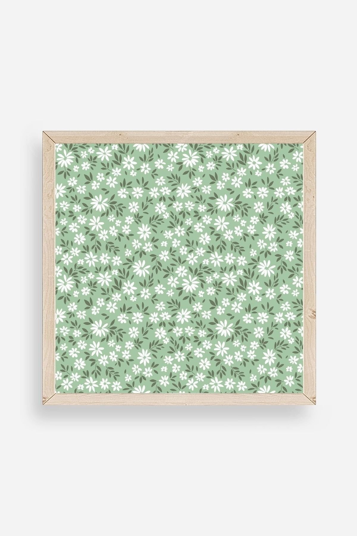 Çiçekler Ahşap Çerçeveli Tablo 42 x 42