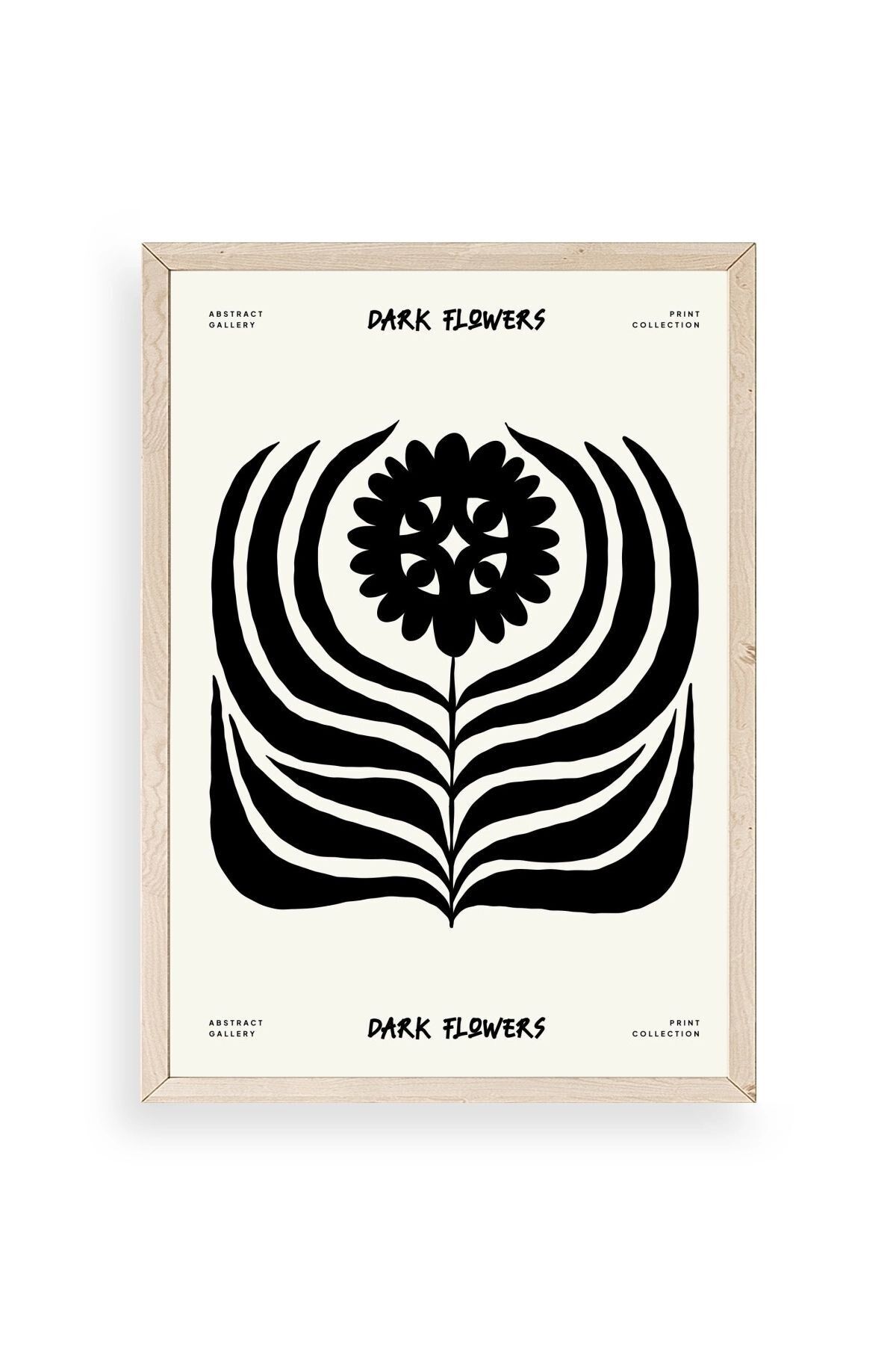 Soyut Ahşap Çerçeveli Tablo 17 x 23