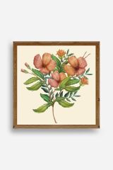 Çiçek Ahşap Çerçeveli Tablo 42 x 42