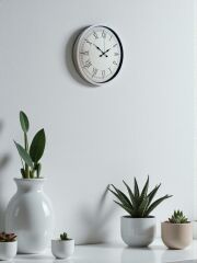 Zentime 36 Cm Beyaz Dekoratif Duvar Saati