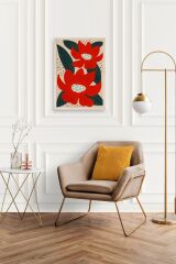 Çiçek Ahşap Çerçeveli Tablo 50 x 70