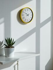 Zentime 36 Cm Sarı Dekoratif Duvar Saati