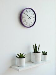 Zentime 36 Cm Mor Dekoratif Duvar Saati