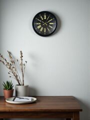 Zentime 36 Cm Siyah Dekoratif Duvar Saati