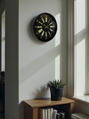 Zentime 36 Cm Siyah Dekoratif Duvar Saati