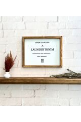 Banyo Laundry Room Ahşap Çerçeve - Beyaz Zemin 10 x 10
