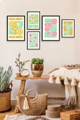 Flower Market 5'li Tablo 30 x 40