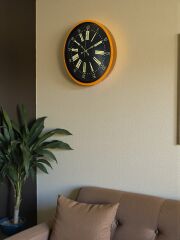 Zentime 36 Cm Turuncu Dekoratif Duvar Saati