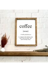 Kahve Köşesi Coffee Noun Ahşap Çerçeve Tekli 50 x 110