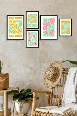 Flower Market 5'li Tablo 30 x 40