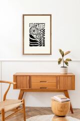 Çiçek Ahşap Çerçeveli Tablo 50 x 70