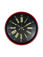 Zentime 36 Cm Kırmızı Dekoratif Duvar Saati