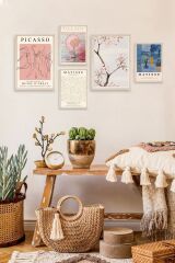 Ünlü Tablo Seti 5'li Tablo 30 x 40