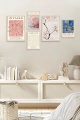 Ünlü Tablo Seti 5'li Tablo 30 x 40