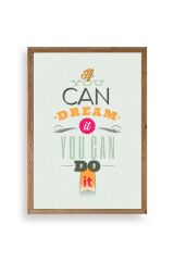 Motto Ahşap Çerçeveli Tablo 17 x 23
