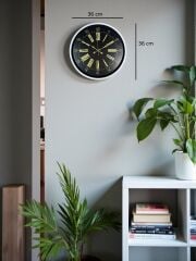 Zentime 36 Cm Beyaz Dekoratif Duvar Saati