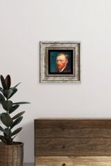 Van Gogh Çerçeveli Taş Tablo 20 cm