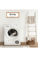 Banyo Beyaz Zemin Laundry-self Service Ahşap Çerçeve 50 x 110