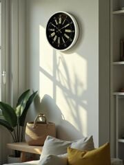 36 Cm Krem Dekoratif Duvar Saati