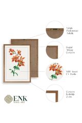 Çiçek Üçlü Ahşap Çerçeveli Tablo 23 x 30