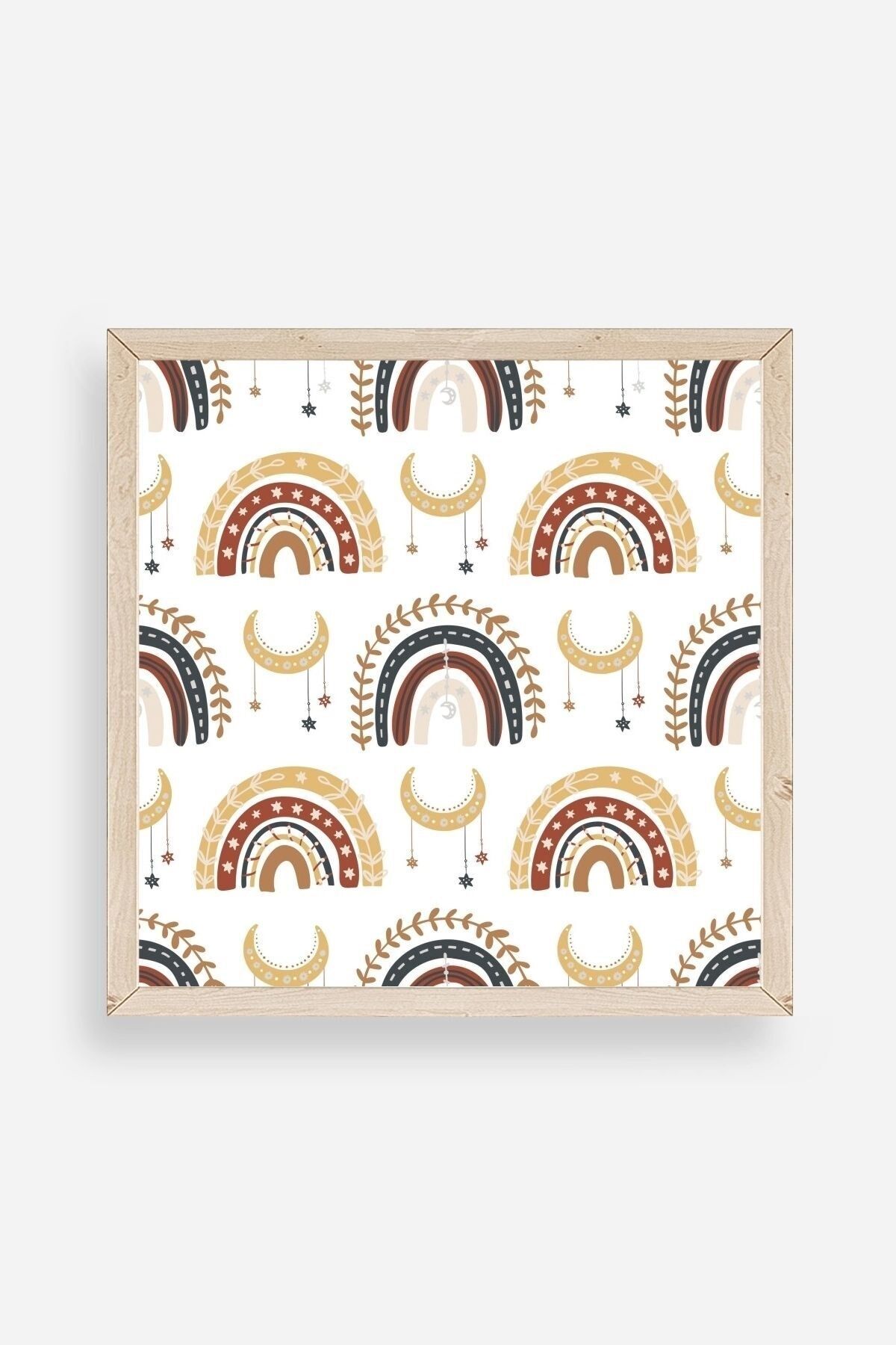 Gökkuşağı Ahşap Çerçeveli Tablo 50 x 50