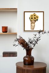 Çiçek Ahşap Çerçeveli Tablo 23 x 23