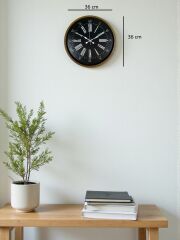 Zentime 36 Cm Kahverengi Dekoratif Duvar Saati