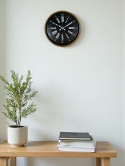 Zentime 36 Cm Kahverengi Dekoratif Duvar Saati