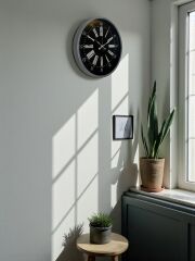 Zentime 36 Cm Gri Dekoratif Duvar Saati