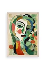 Soyut Kadın Ahşap Çerçeveli Tablo 23 x 30