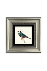 Yeşil Kuş Çerçeveli Taş Tablo 20 cm