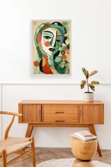 Soyut Kadın Ahşap Çerçeveli Tablo 50 x 70