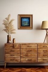 Van Gogh Çerçeveli Taş Tablo 20 cm