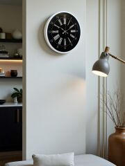 Zentime 36 Cm Beyaz Dekoratif Duvar Saati