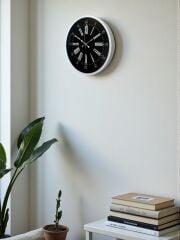 Zentime 36 Cm Beyaz Dekoratif Duvar Saati