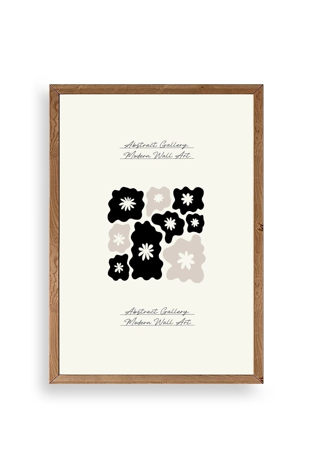 Çiçekler Ahşap Çerçeveli Tablo 17 x 23