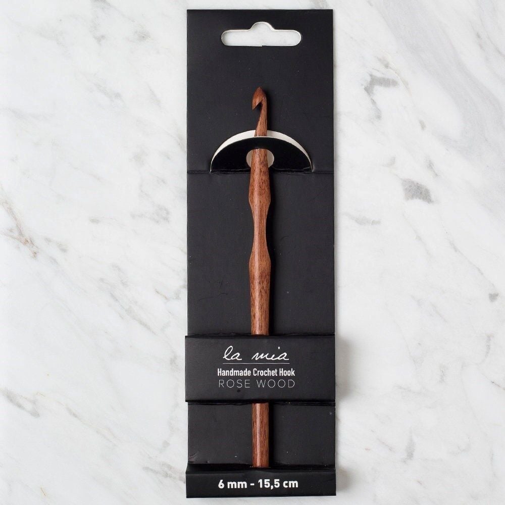 La Mia Rosewood 6 mm 15.5 cm Ahşap Yün Tığ